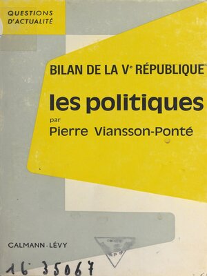 cover image of Bilan de la Ve République